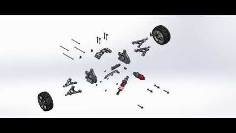 Explode view of Suspension Systems in Solidworks 2016