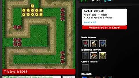 Flash Element TD Gameplay