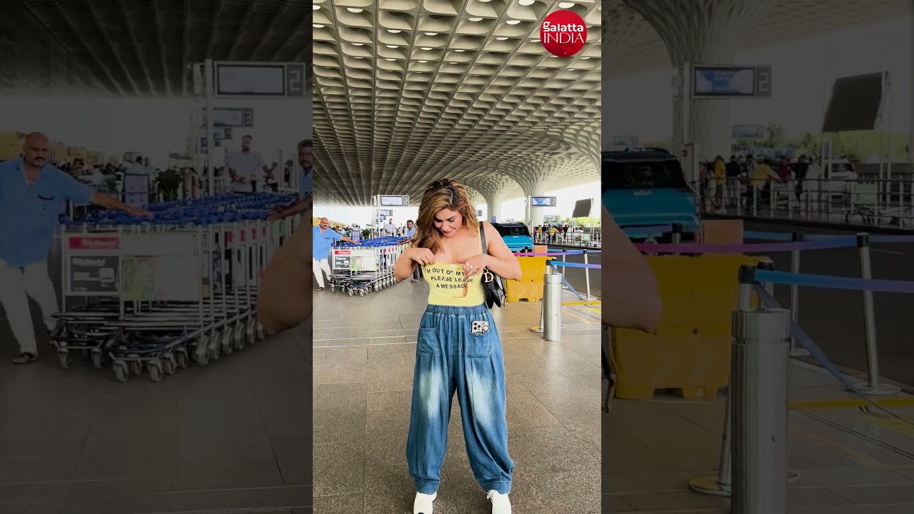 Did You Notice THIS? 🔥✈️ | Kangana Sharma Slays Her Bold Look at Mumbai Airport 