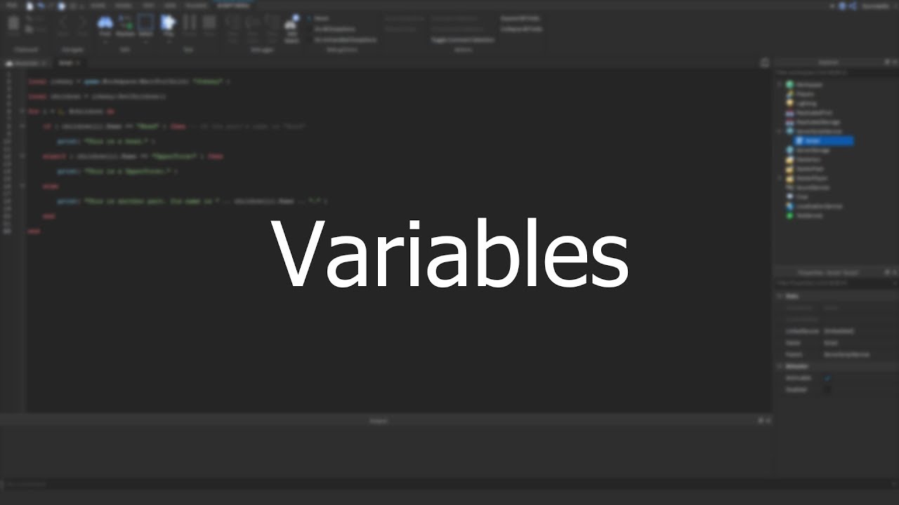 Roblox Scripting Beginner's Guide Ep. 3 - Variables - YouTube