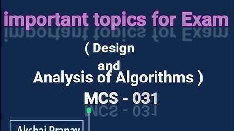 MCS 031 important topics for ignou exam