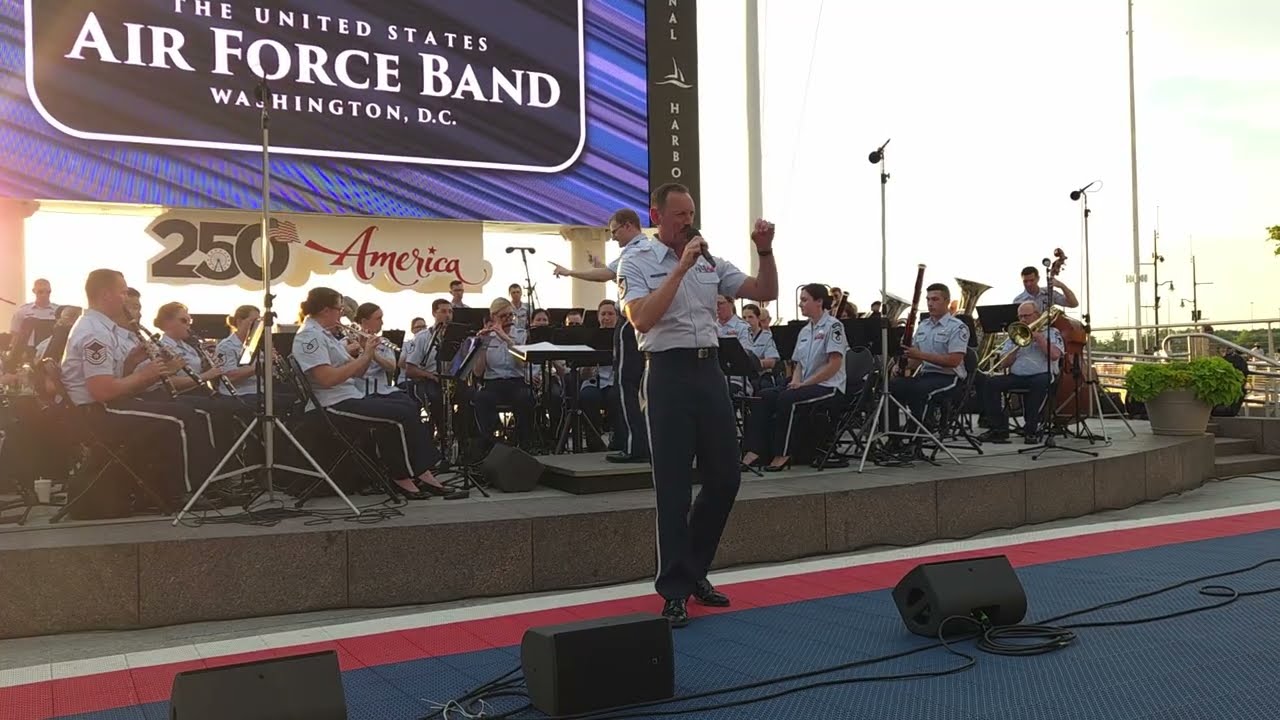 Watch The United States Air Force Band @ National Harbor - Oxon Hill, MD. "American Anthem" June 6, 2026 on YouTube Watch The United States Air Force Band @ National Harbor - Oxon Hill, MD. "American Anthem" June 6, 2026 on YouTube