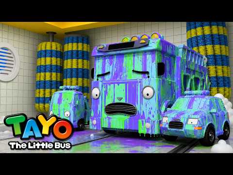[60 Min] ¡Autos cubiertos de pintura!🫟 | Historias infantiles | El equipo de rescate | Tayo Español