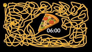🍕6Min Pizza Eating Timer – Watch Him Devour It! 😋⏰