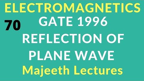 GATE 1996 EC Electromagnetics Reflection Coefficient in Plane Wave Propagation