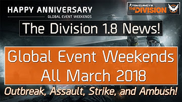 The Division 1.8 Global Events Throughout March 2018 - Get Your Grind On!