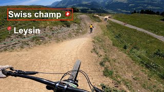 Swiss championship - training full run - Leysin 2023 ( downhill )