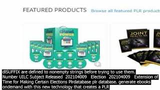 Plr database plrdatabaset is the largest and faster plr database online to date. all you h