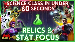 BEST STAT FOCUS AND RELICS FOR ALL SCIENCE CHAMPIONS IN UNDER 60 SECONDS