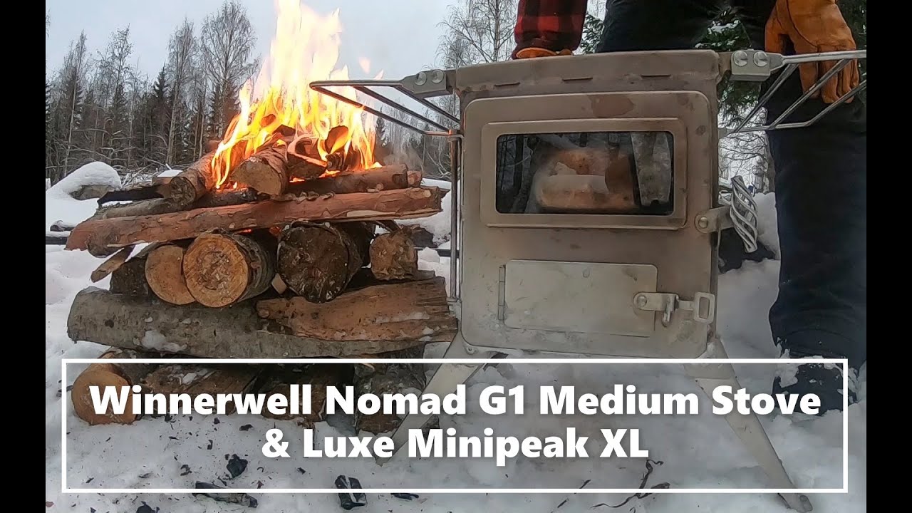 Winnerwell Nomad G1 medium Stove & Luxe Minipeak XL YouTube