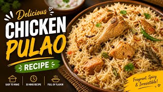 Easy Chicken Pulao Recipe 🍗 | One Pot Chicken Pulao in Simple Steps 😍