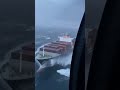 Container ship in massive storm, what happens next 😱 #ocean #storm #ship