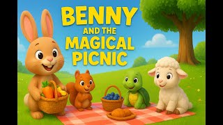 🍓 Benny and the Magical Picnic | A Heartwarming Kids Story about Sharing | Jiggle Pod Moral Story
