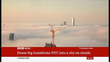 Weather Events - pea-souper of a foggy day in New York yesterday (USA) - BBC - 28/Feb/2024