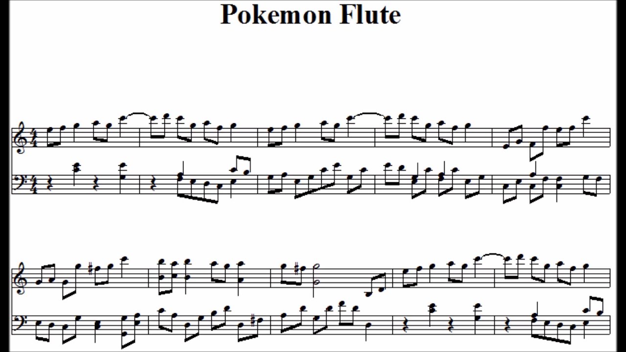 Pokemon Flute music for piano YouTube