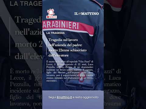 Video Tragedia sul lavoro nell'azienda del padre: morto 22enne schiacciato dall'elevatore