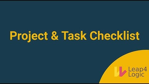 Project Task Checklist Odoo