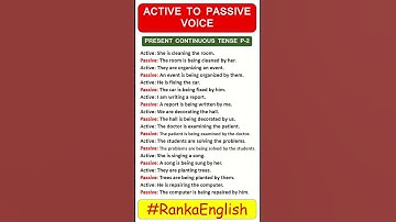 Active to Passive Voice | Present Continuous Tense Affirmative | English Grammar | May-26, p-2