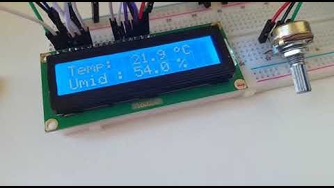 Projeto final- Termômetro de temperatura e umidade usando arduino uno.