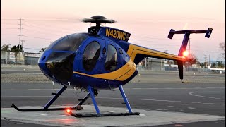MD500E Start-Up & Takeoff N420WC (Hughes 500/MD369E) Helicopter