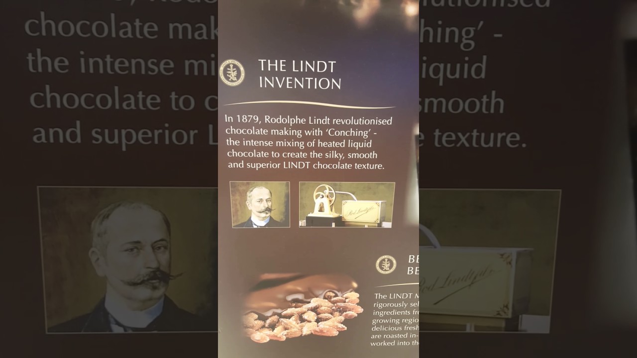 Lindt chocolate invented in 1879 by Rodolphe Lindt .. YouTube Lindt chocolate invented in 1879 by Rodolphe Lindt .. YouTube