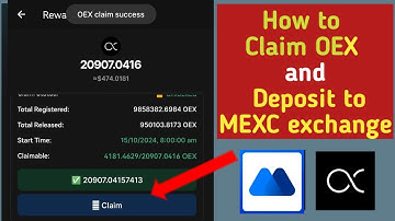 How to claim OEX from OEX App and how to deposit oex to MEXC exchange