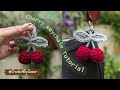 Crochet Cherry Keychain Tutorial Cute Easy DIY Crochet Keychain 
