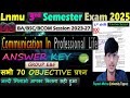 Lnmu Communication in Professional Life Answer Key 2025 |3rd Semester Communication Paper Solution ✅