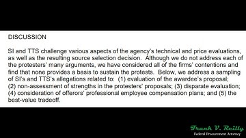 Bid protests: FAR 52.222-46 challenge of agency