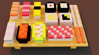 sushi voxel making (magica voxel tutorial)