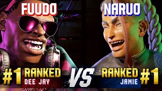 SF6 ▰ FUUDO (#1 Ranked Dee Jay) vs NARUO (#1 Ranked Jamie) ▰ High Level Gameplay