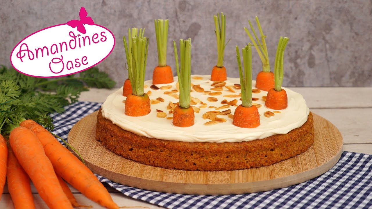 Karottenkuchen mit lustiger Dekoration | Osterkuchen | Carrot Cake ...