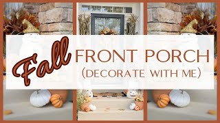 🍁NEW🍁 FALL FRONT PORCH DECORATE WITH ME || STYLING A SMALL FRONT PORCH || AUTUMN PORCH MAKEOVER