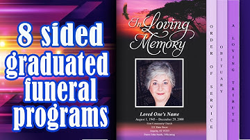 Graduated Funeral Program Template - Legal 8-Sided