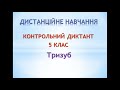 Контрольний диктант. 5 клас. Дистанційне навчання