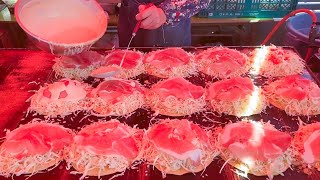 japanese street food  clean okonomiyaki stall お好み焼き