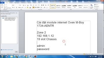 Cai dat IP va Slot Chassis Module internet 1734-AENTR Oven M-Boy