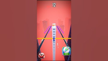😍Roof Rails Run Gameplay Lvl.199  😛‼️ #roofrails #gaming #viralgame #shorts #games