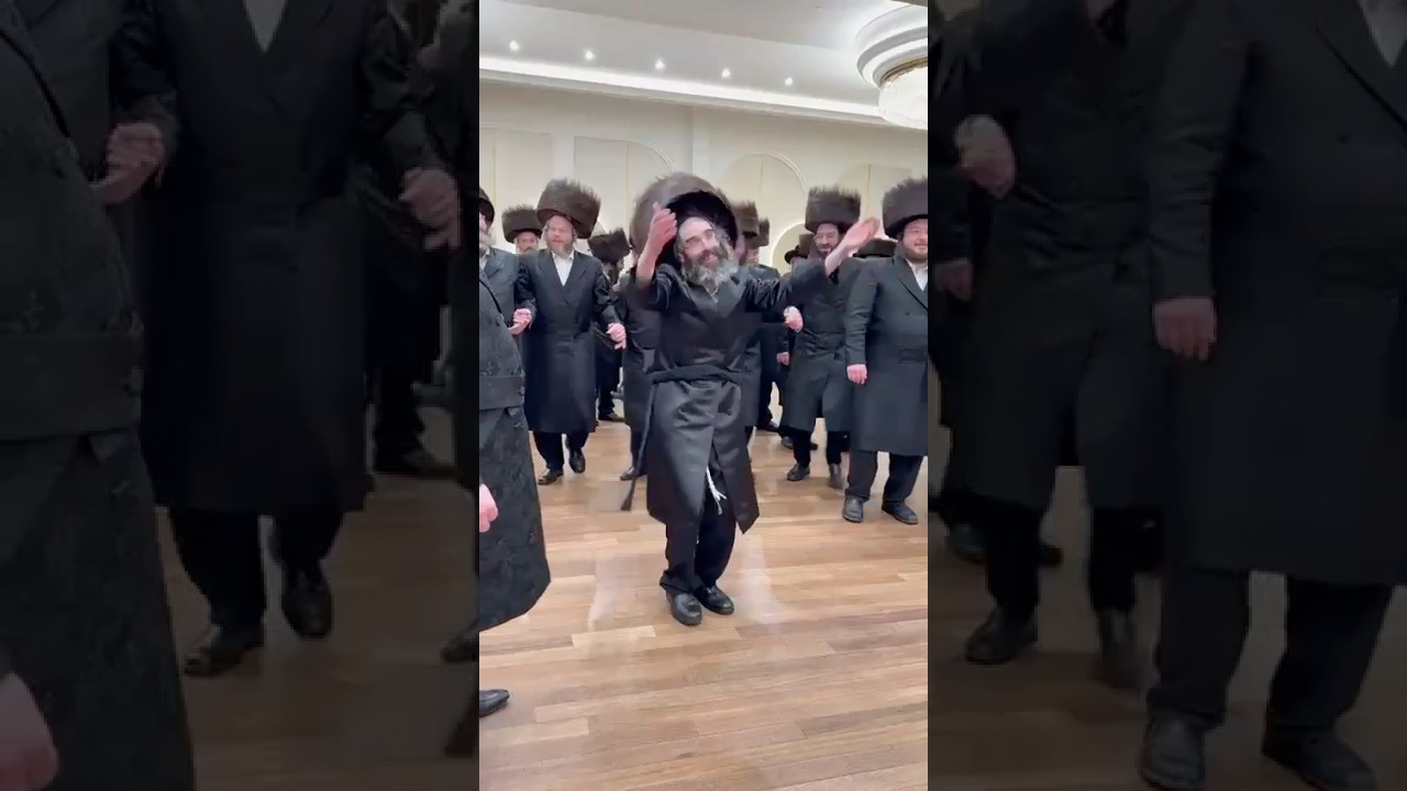 ריקודים בחתונת בן המשפיע הרב משה יעקב פישער