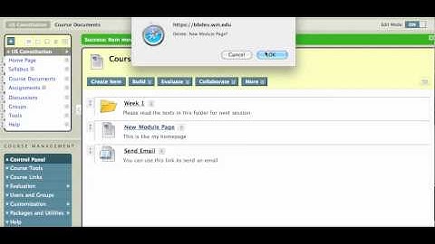 Blackboard 9: Moving Files and Folders