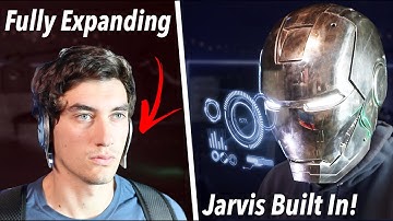 Retractable Metal Iron Man Helmet With Heads Up Display - Augmented Reality AI