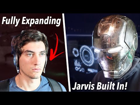 Retractable Metal Iron Man Helmet With Heads Up Display - Augmented Reality AI