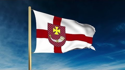 4K Ventspils flag slider style. Waving in the win with cloud background animation Stock video