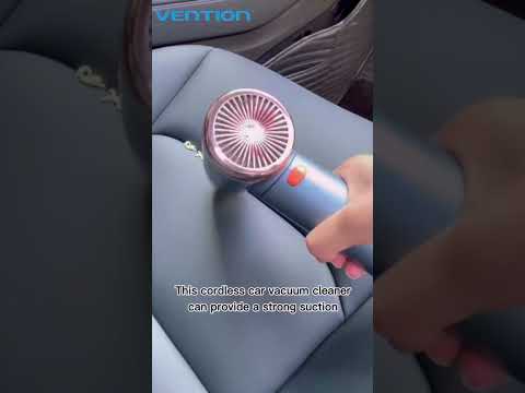 Автомобільний пилосос Vention бездротовий складаний 5000 Па 70 Вт HEPA синій, видео 2
