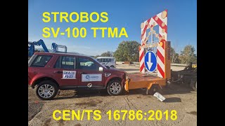Trailer Truck Mounted Attenuator Ttma Strobos Sv-100 Cents 167862018 Crash Test - 100 Kmh
