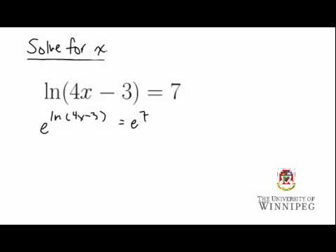 Chapter 4.2 Logarithmic Equations, Part 2 - YouTube