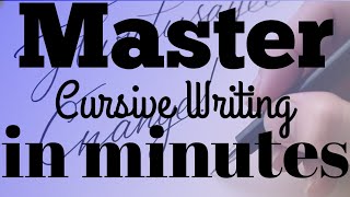 How to write Cursive Writing. Lesson 9