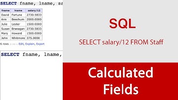 Calculated Fields in SQL