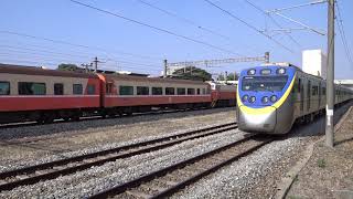 3217次區間車與516次莒光號在斗南車站交會 20201026