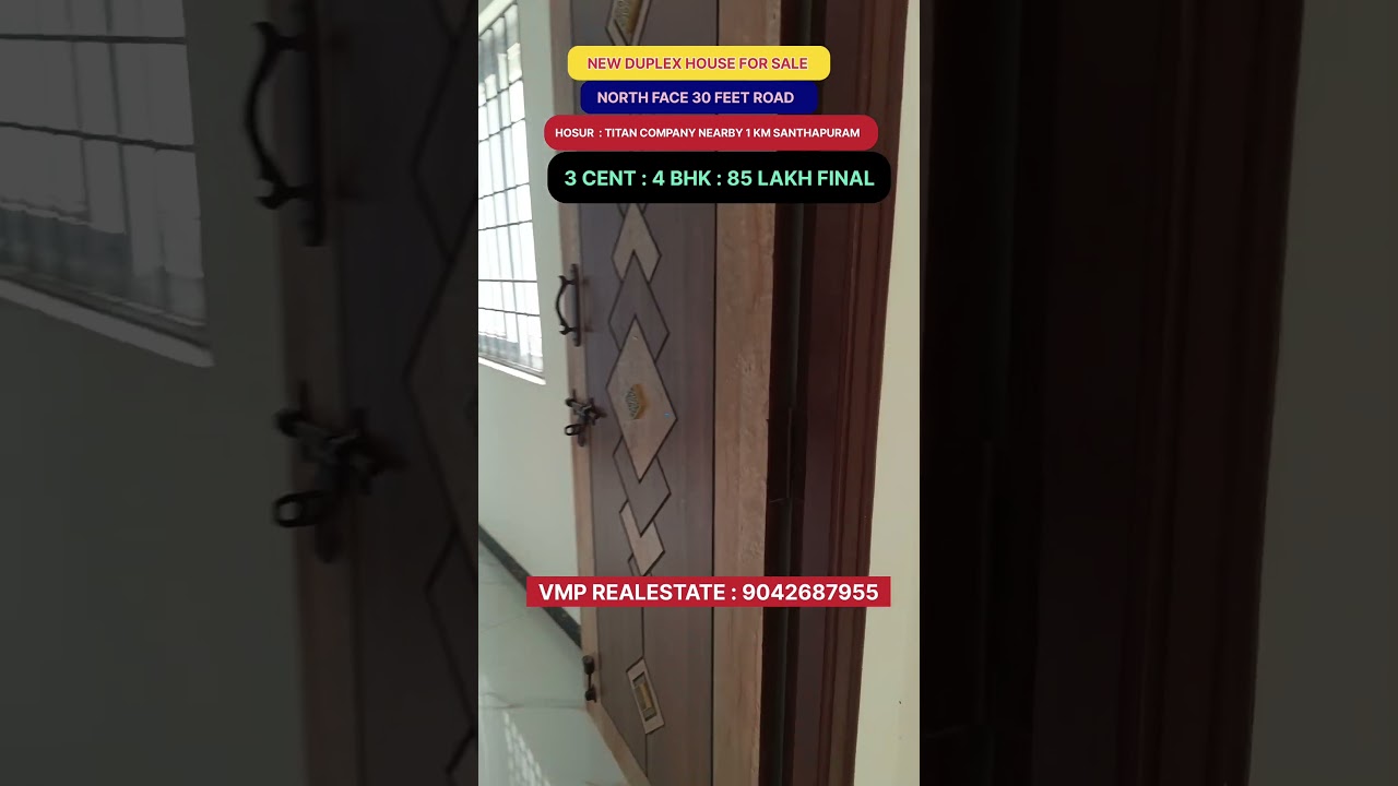 3 CENT DUPLEX HOUSE FOR SALE HOSUR PROPERTYS SELLING BUYING CONTACT VMP REALESTATE .